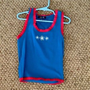 Delia’s blue and red lace tank